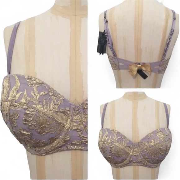 Victoria's Secret Gold and Purple Lace Bra - Picture 6 of 7